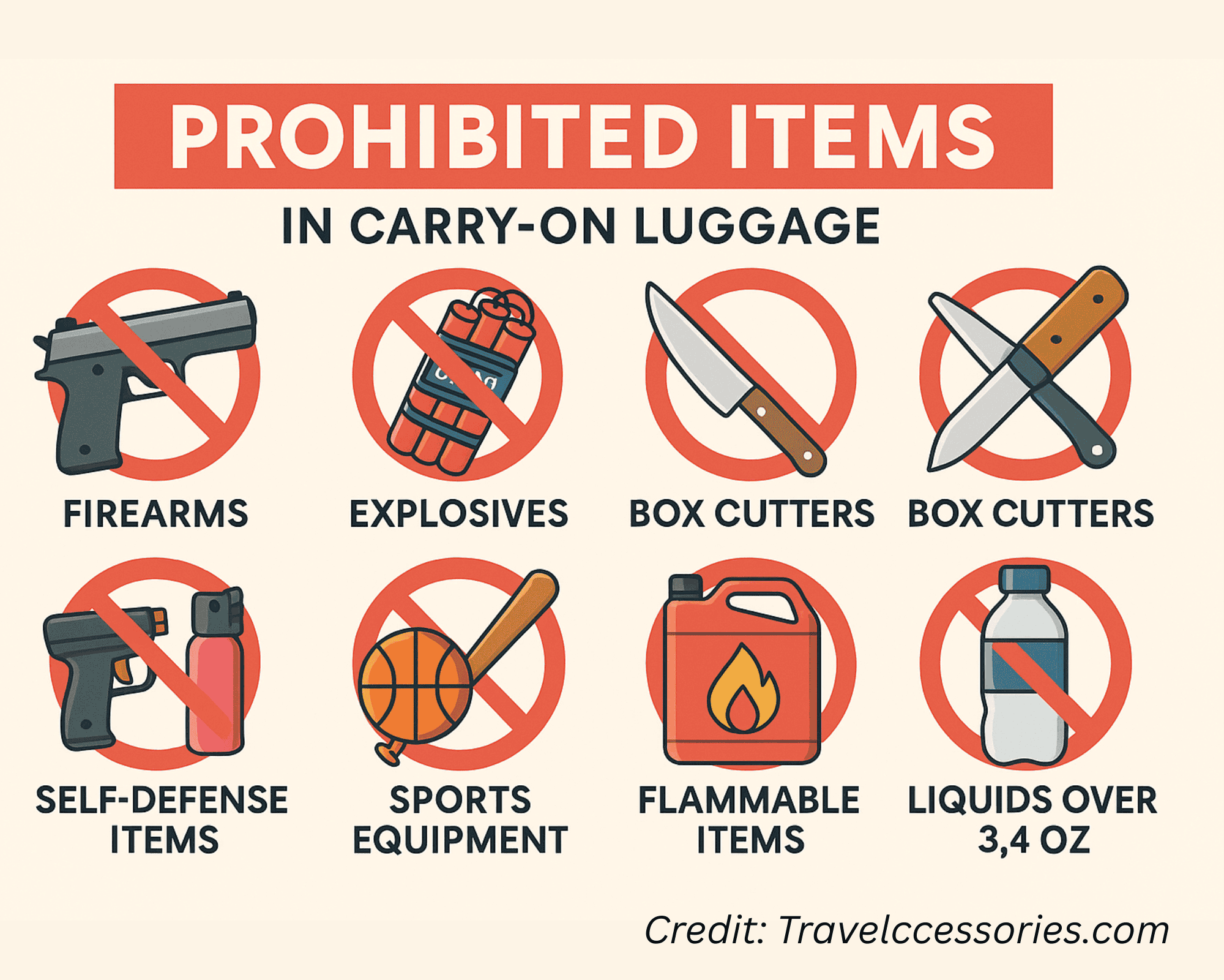 What is allowed in and prohibited from your carry-on bag